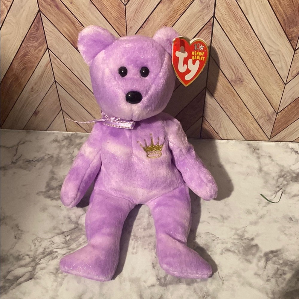Hallmark Exclusive Yours Truly Ty Purple Teddy Bear Plush Toy